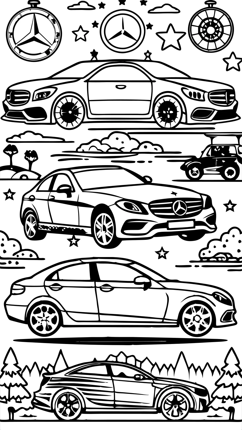 coloring pages mercedes